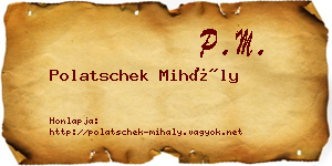 Polatschek Mihály névjegykártya